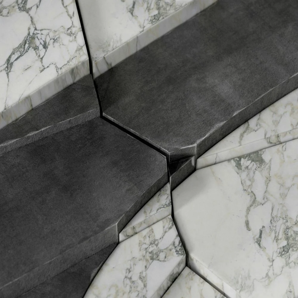 Marble Herringbone Mosaic