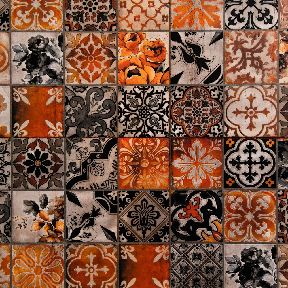 Encaustic Look Pattern Tile 600 x 600mm