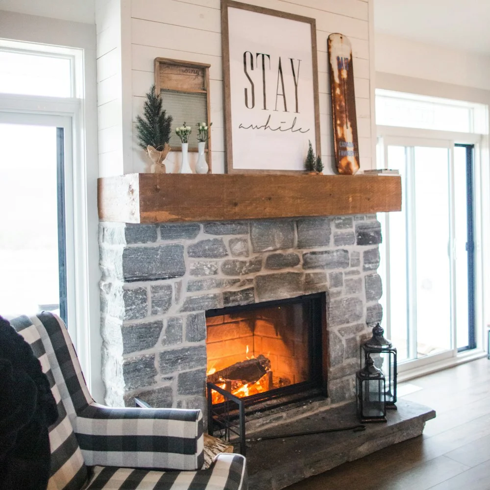 Electric Fireplace with Mantel White 1200mm